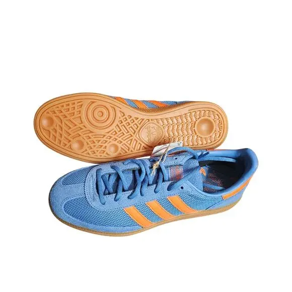 Adidas Handball Spezial Shoes in Focus Blue/Orange/Gum Mens Size 8.5 Retro w/Box